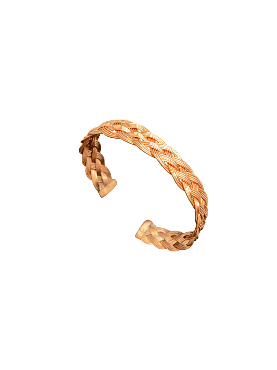 Eskitme İnce Örgü Motifli Bakır Bileklik | Otantik, Doğal ve Etnik Ayarlanabilir Manşet Tasarım
