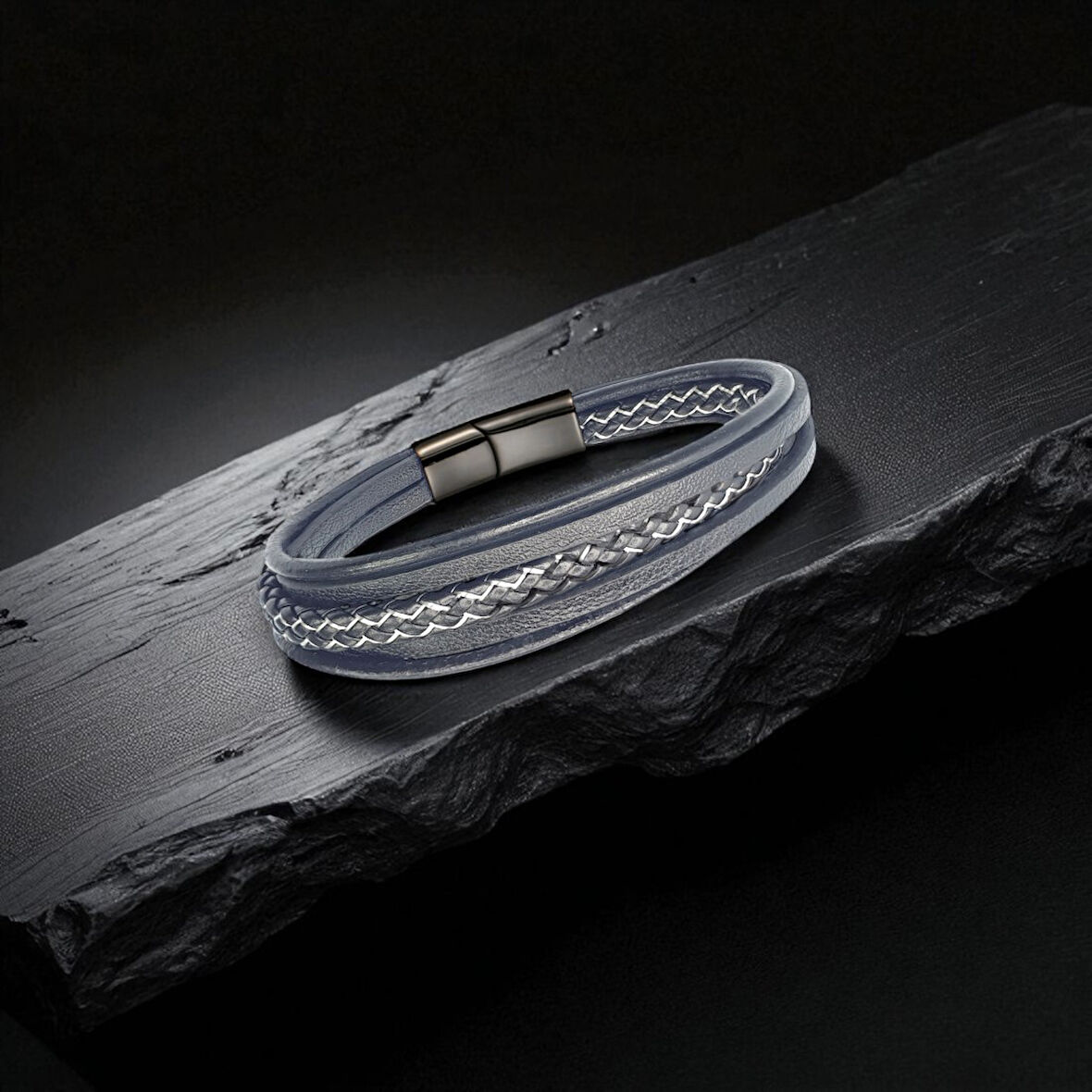  FM Siyah Beyaz Çoklu Deri Bileklik 31833B2D9 