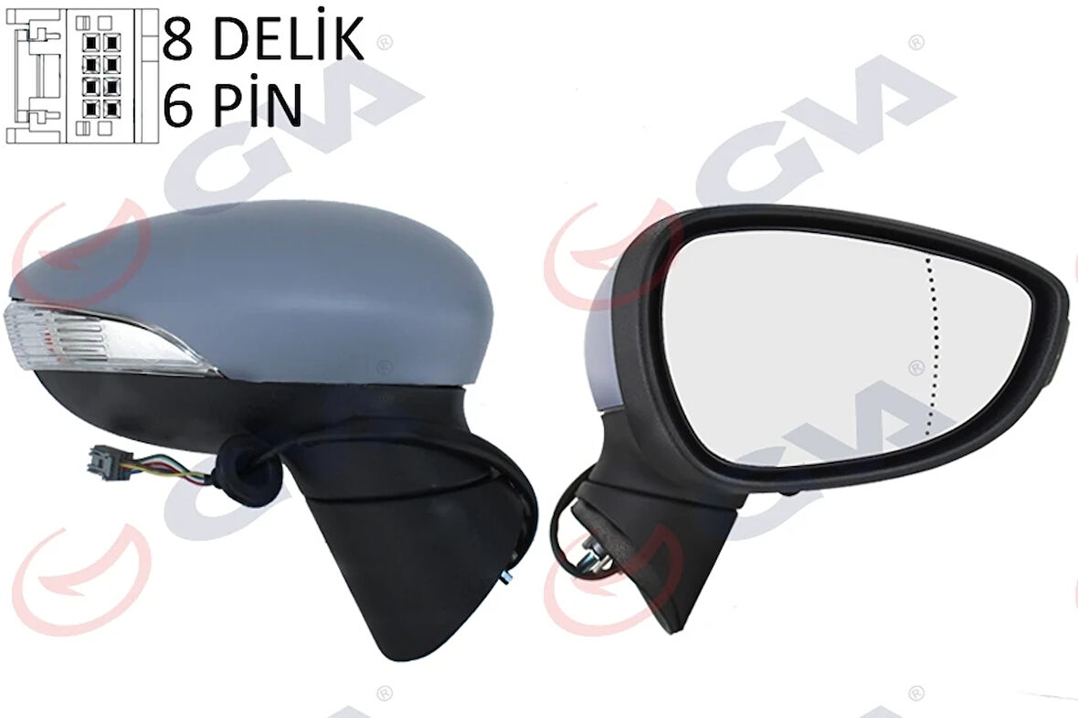 DIŞ DİKİZ AYNASI SAĞ FIESTA 2008-2014 ELEKTRİKLİ ISITMALI SİNYALLİ ASTARLI 6 FİŞ VM-6313EHPAR 8A6117682FJ5YYW 1753801