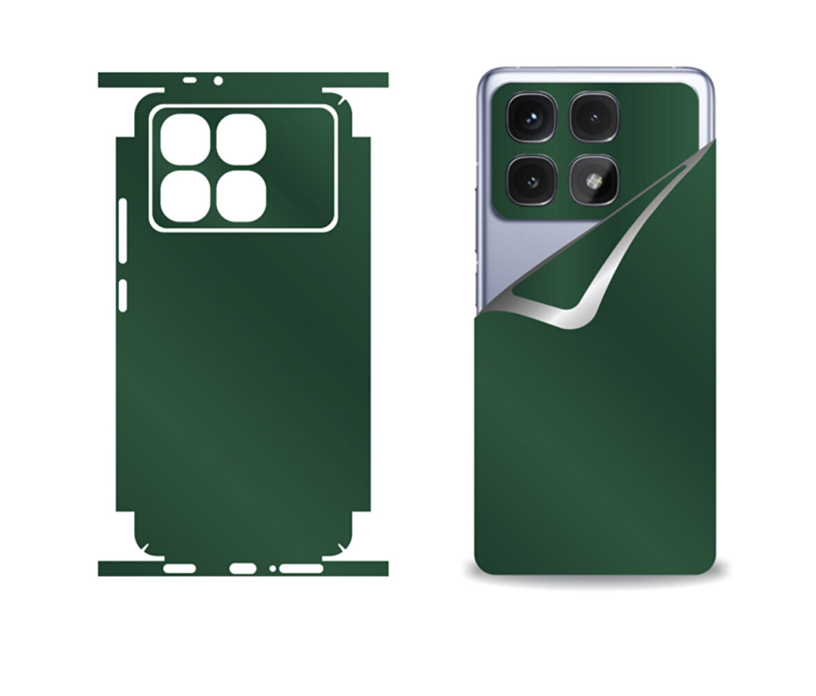 Xiaomi Redmi K70 Ultra için uyumlu 360 full arka kaplama koruma sticker - MAT YEŞİL