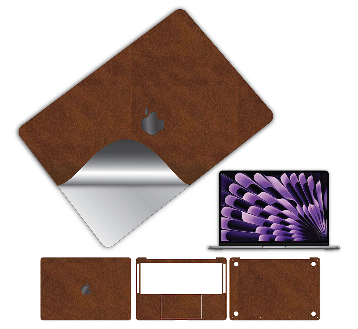 Macbook pro 13 inç 2022 M2 için 360 kaplama koruma sticker çizilmez film kaplama TABA DERİ