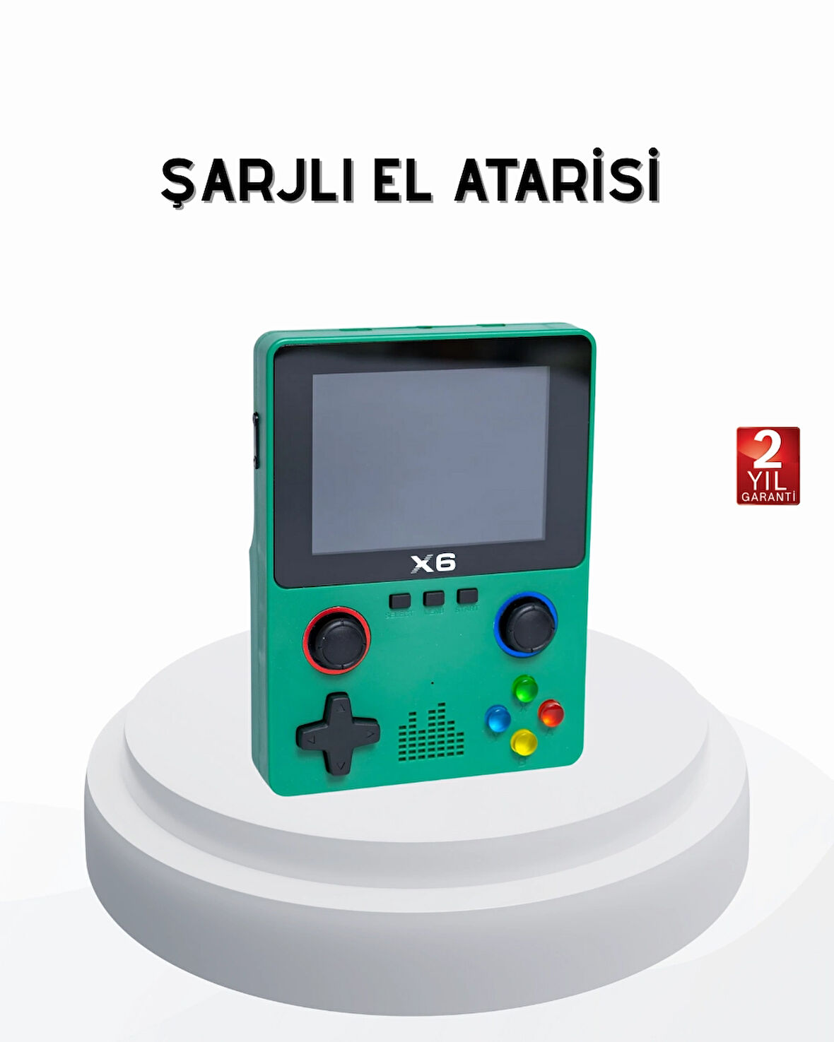 3.5 İnç IPS Ekranlı Taşınabilir Oyun Konsolu Ergonomik Çift Tetikli