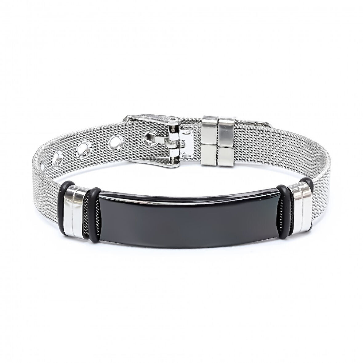  FM Kişiselleştirilebilir İsim Yazılabilir Ayarlanabilir Kordonlu Çelik Bileklik 3183EBF2D1 