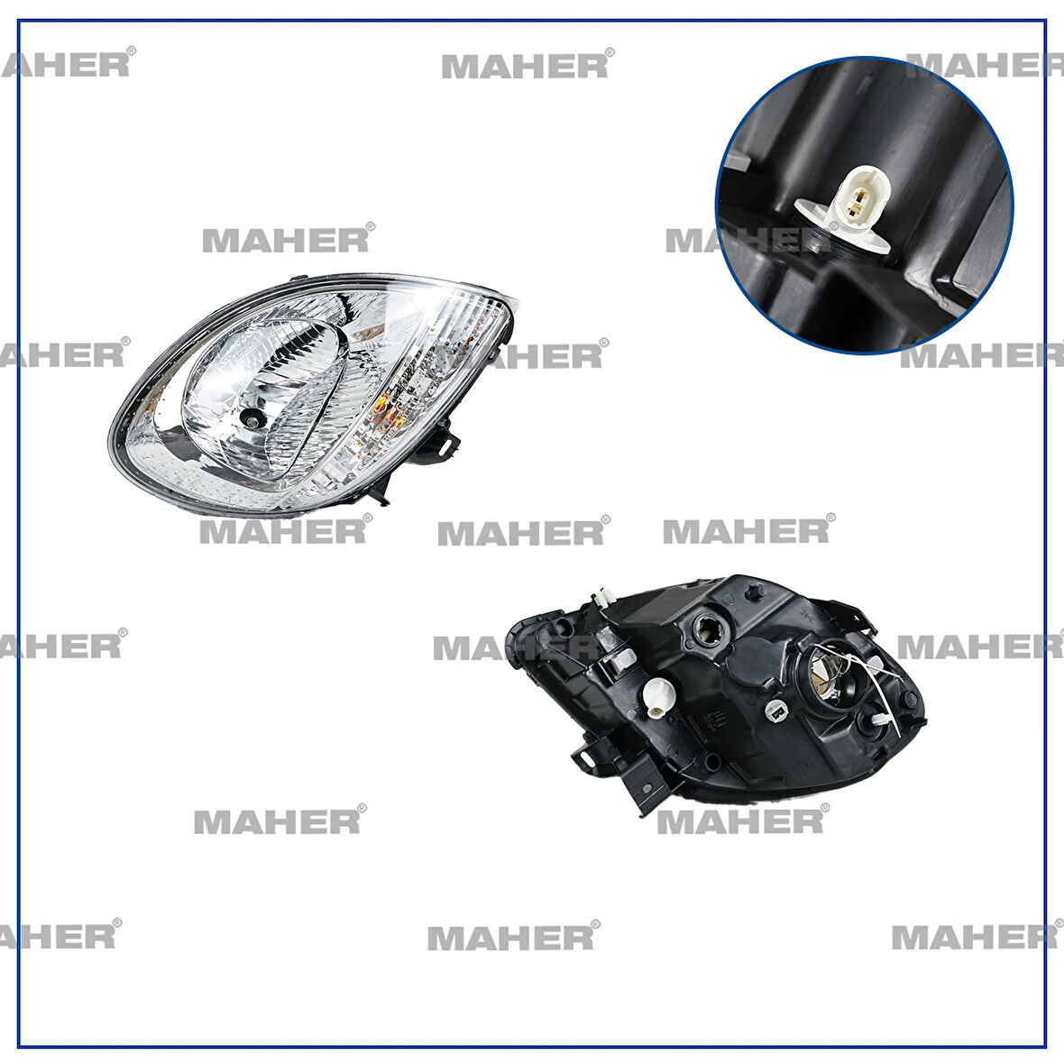 FAR KANGOO 2003-2007 MOTORLU SAĞ BEYAZ SİNYALLİ 8200236591