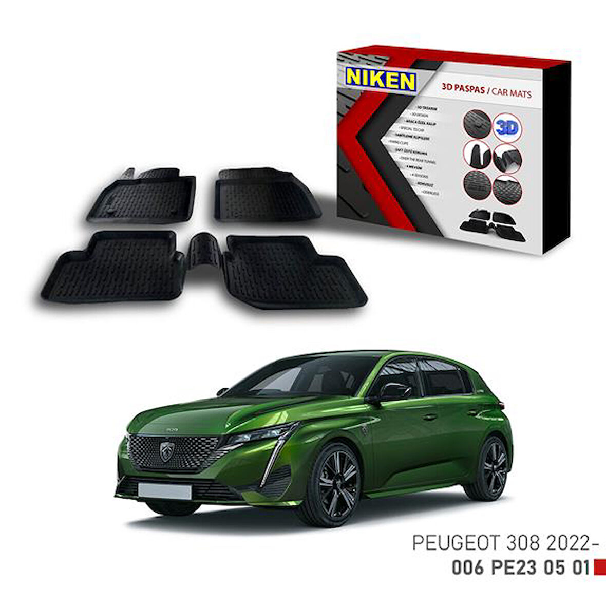 3D PASPAS PEUGEOT 308 2022-