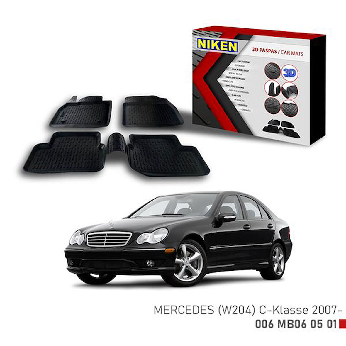 3D PASPAS MERCEDES W 204 C-KLASSE 2007