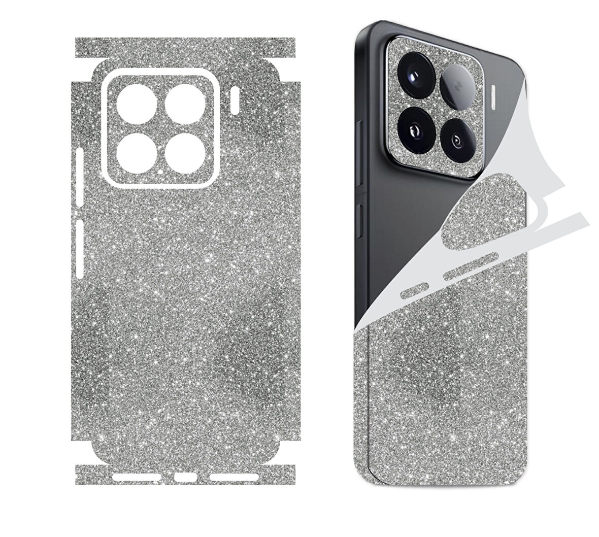 Xiaomi Redmi note 14 için uyumlu 360 full arka kaplama koruma sticker kılıfsız kullanım- SİMLİ GRİ
