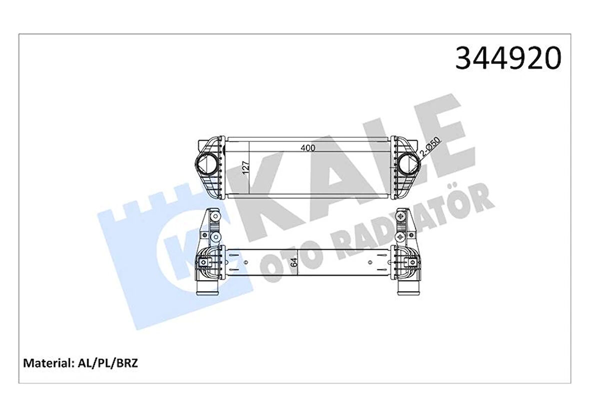TURBO INTERCOLL RADYATORU TRANSİT CONNECT TC7 2006-2014 1.8DI 1.8 TDCI AL PL SYSTEM 7T169L440AC 4999282 7T169L440AE