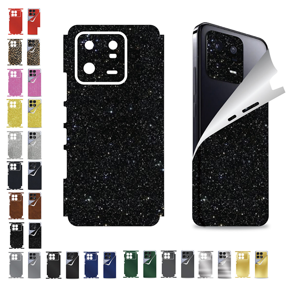 Xiaomi Mi 13 Pro için uyumlu 360 full arka ve yan kaplama koruma sticker - 16 FARKLI RENK