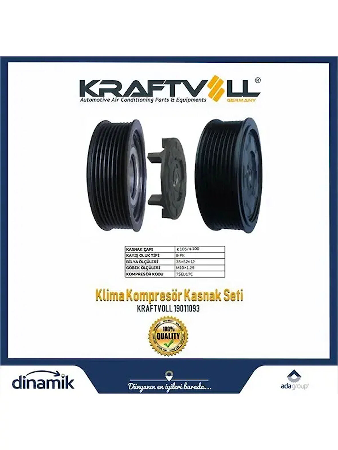 KLIMA KOMPRESOR KASNAK SETI 8PK
