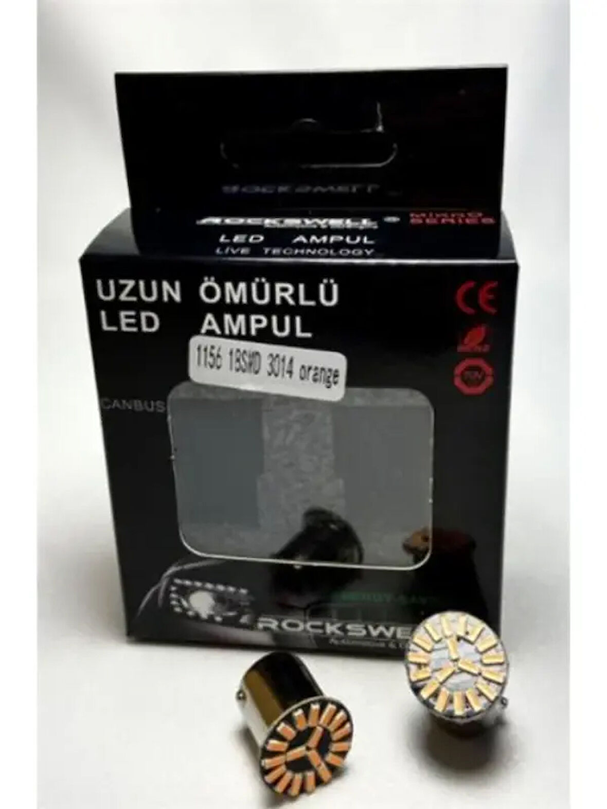 LED AMPUL 93 12V 18 LED TURUNCU