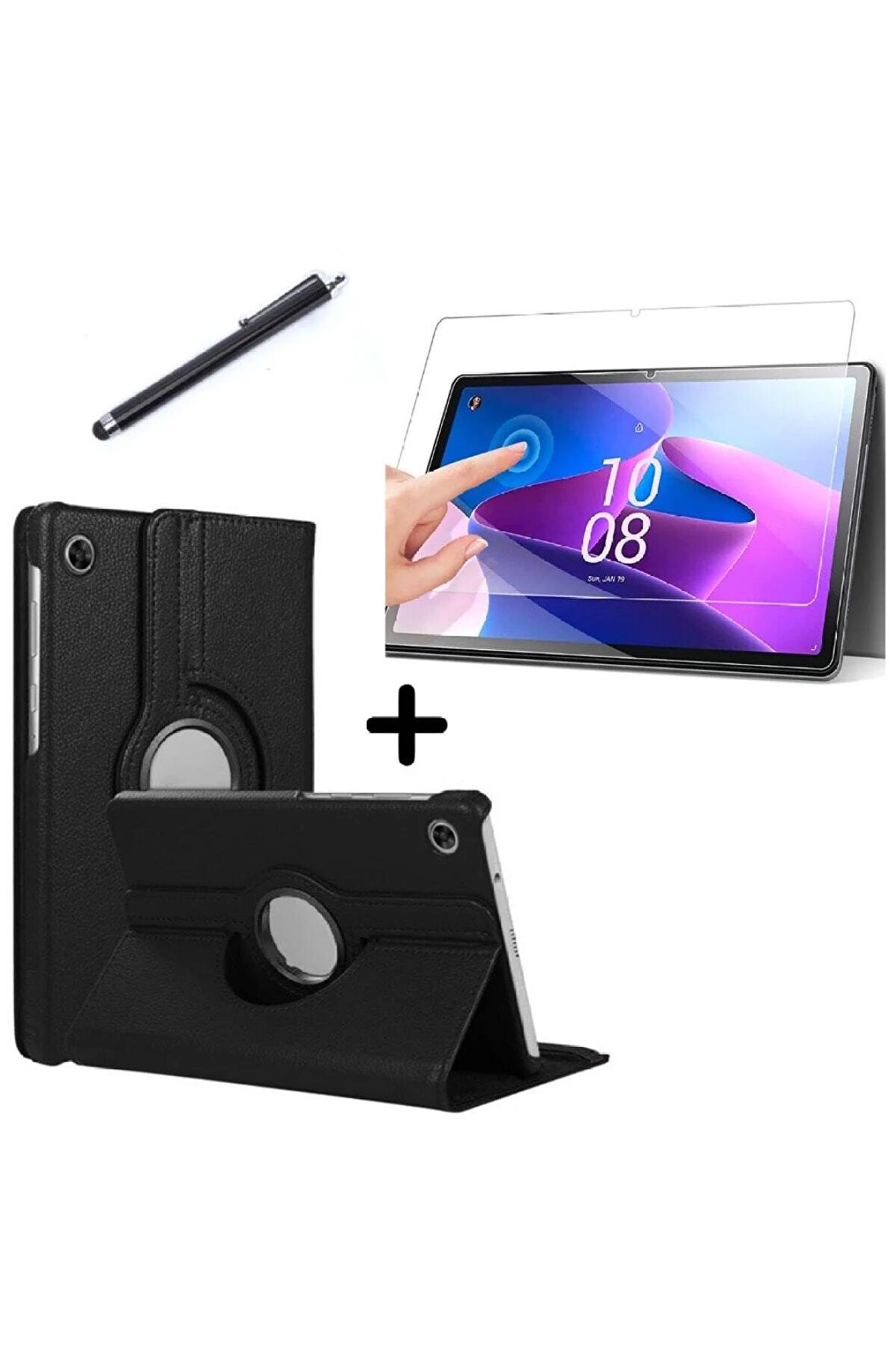 Lenovo Tab M10 Plus Gen 3 (3. Nesil) 10,61" Zaaj0378tr Tablet Kılıfı Ekran Koruyucu Ve Kalem Seti