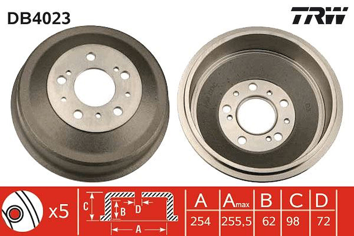 ARKA FREN KAMPANASI DUCATO-BOXER-JUMPER 1982-2006 10Q-14Q-18Q 254X98 1313675080 4247 22 4449694