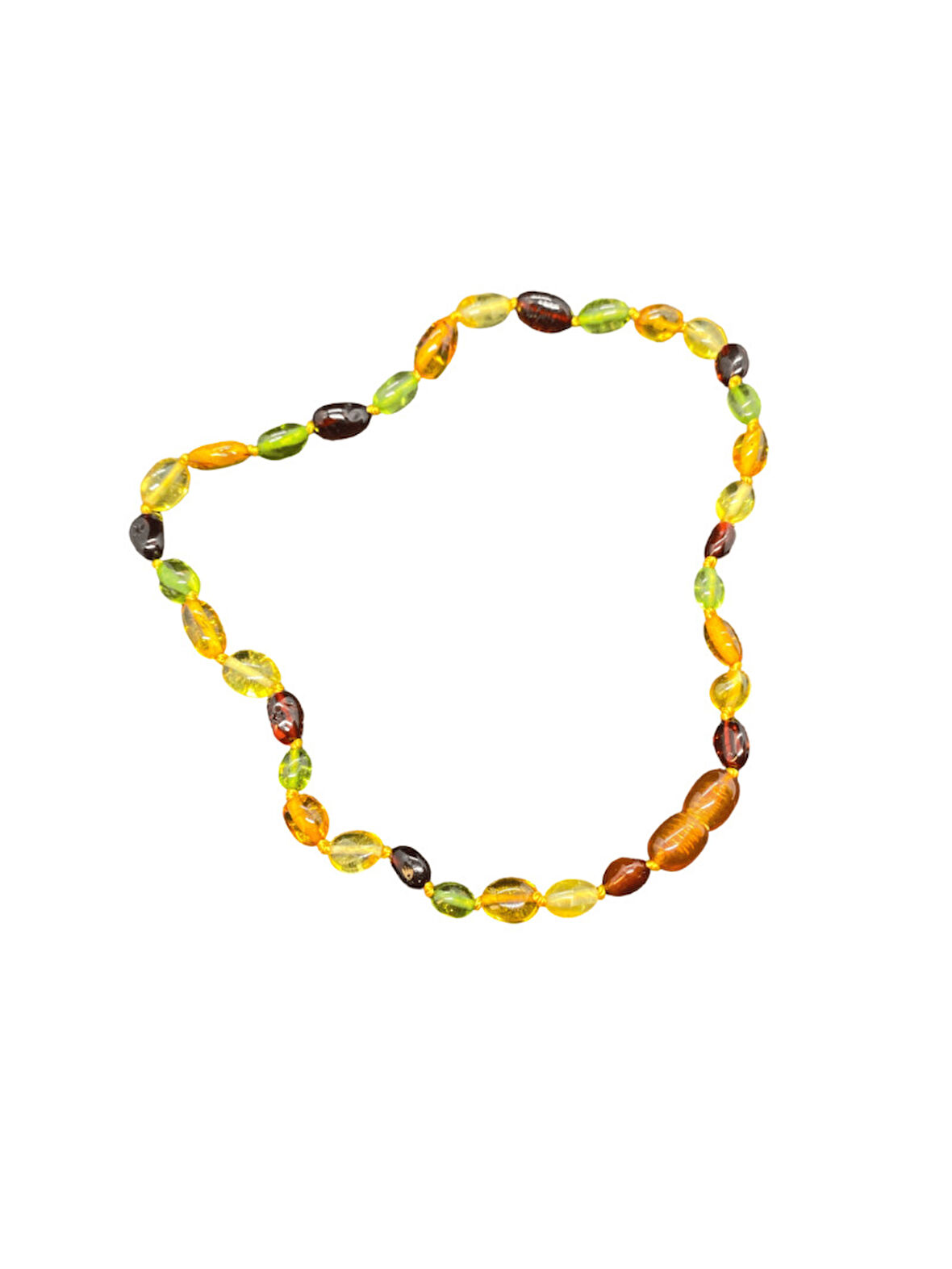 Oval Kesim Doğal Kehribar Taşlar ile Bebek Diş Kolyesi | Doğal ve Parlak Tasarım, Anlamlı Hediye