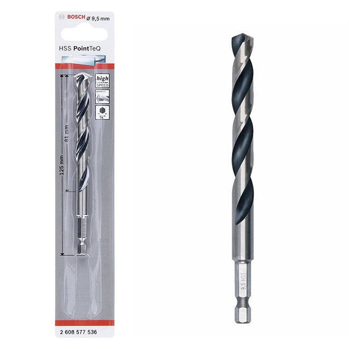 Bosch Pointteq Altıgen Şaftlı Hss Matkap Ucu 9,5 mm