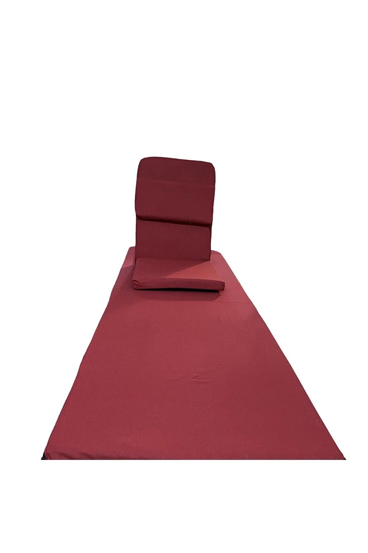 Backjack Meditasyon Sandalyesi Bordo Destekli Yer Minderi + 60x180 Kumaş Mat