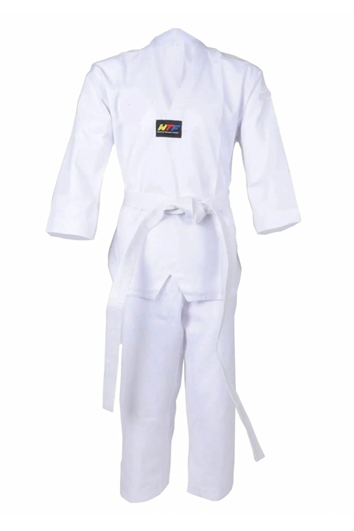 Baskısız Taekwondo Elbisesi - Baskısız Acemi Dobok, Beyaz Yaka Taekwondo Elbisesi, Dobok