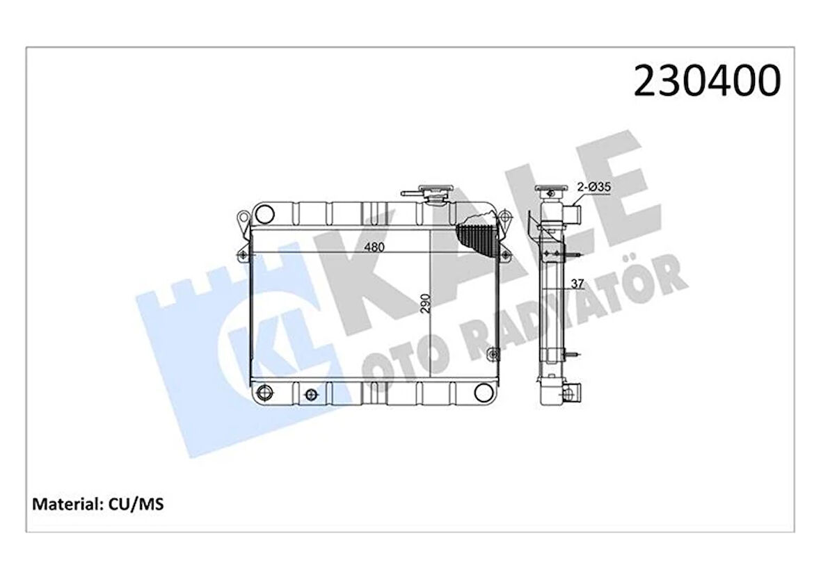 RADYATÖR M131 ESKI MODEL-YENI MODEL 470X292X34 3 SIRA SUPER PS FANLI SİSTEM 850080770 5953475 85005296