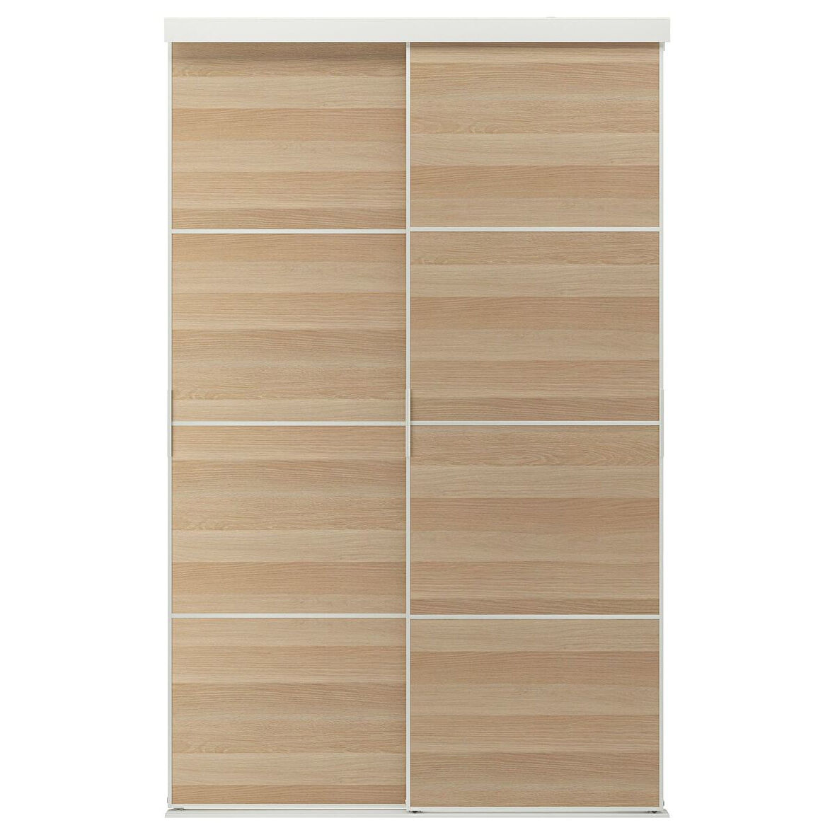 Gömme dolap için sürgü kapak, beyaz-ağartılmış meşe görünümlü, 152x240 cm