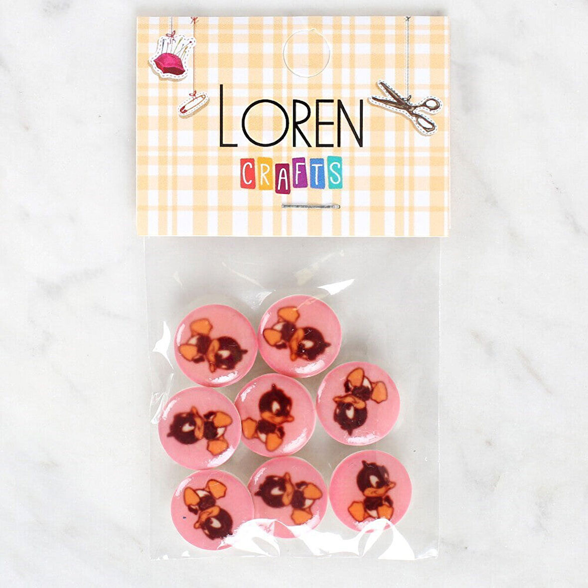 Loren Crafts 8'li Ördek Düğme - 1202