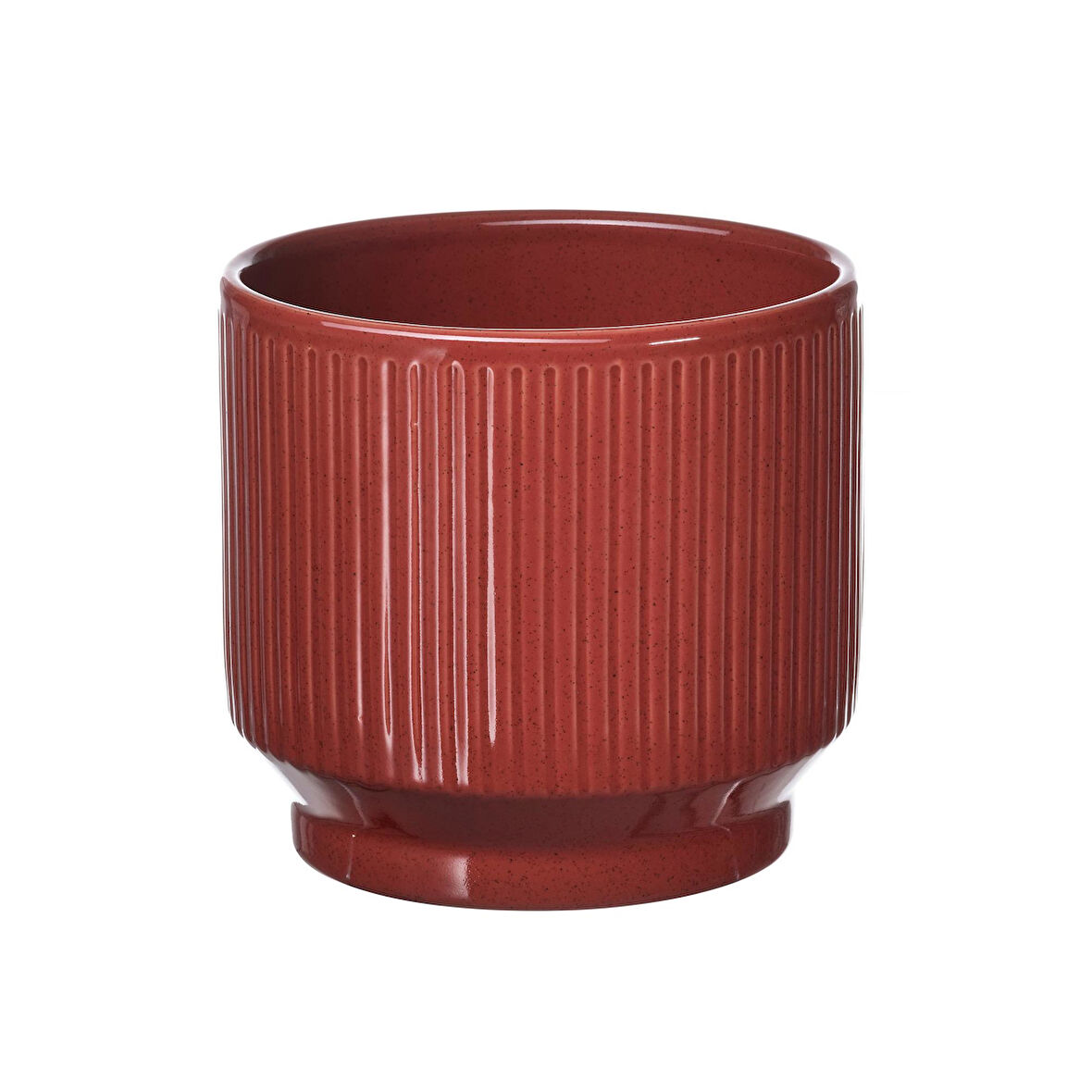 Seramik saksı, kırmızı, 15 cm, iç-dış mekan