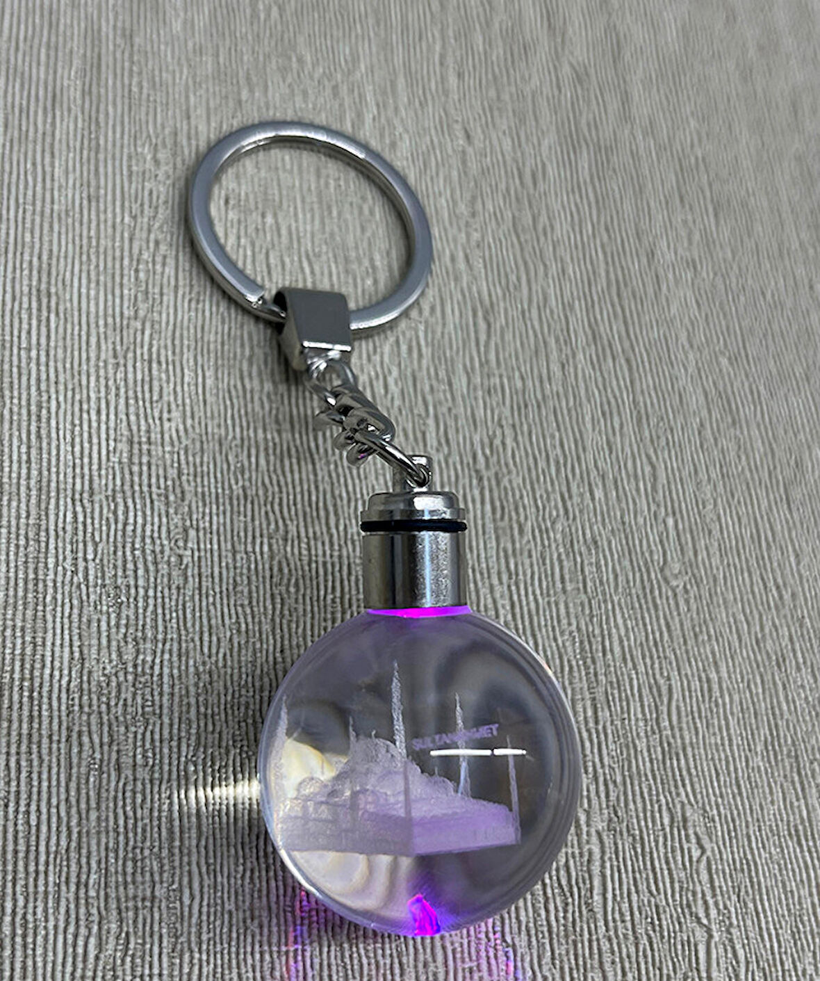 Ledli Sultanahmet Tasarımı Kristal Anahtarlık 