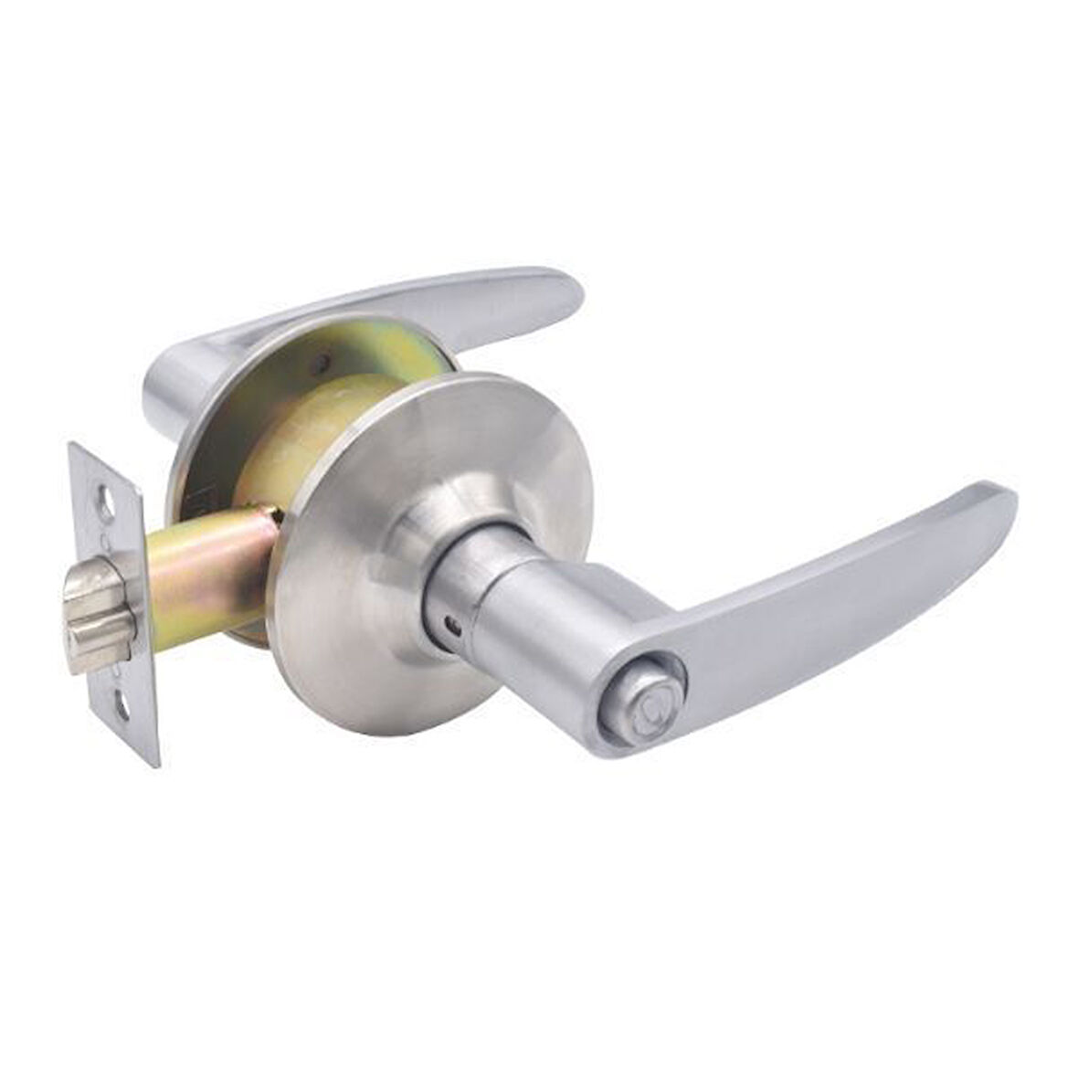 Vectis Kollu Topuzlu Kilit - Amerikan Tipi Otel Kilidi - Saten (Eski Topuzlu Kilit Yerine Uyumlu)