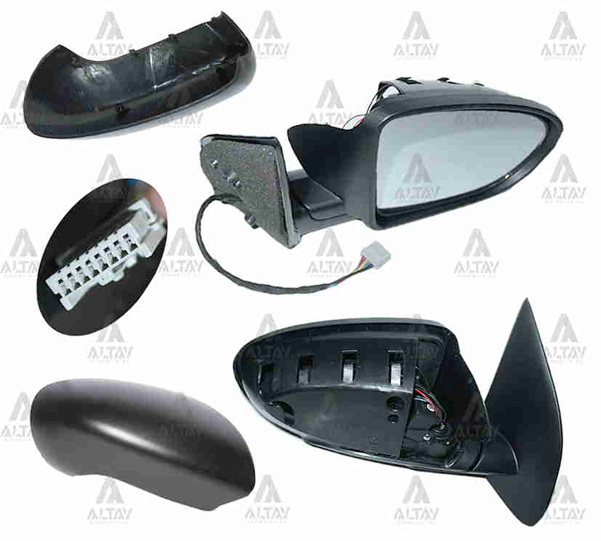 AYNA DIŞ DİKİZ QASHQAI 2007-2013 ELEKTRİKLİ ISITMALI OTOMATİK KATLANIR 7 FİŞLİ SAĞ 96301 JD84A