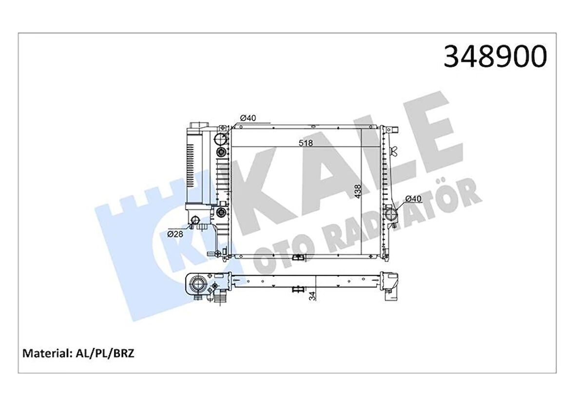 MOTOR SU RADYATORU OTM/SANZ KLIMALI BMW M20 M50 E34 17111723527