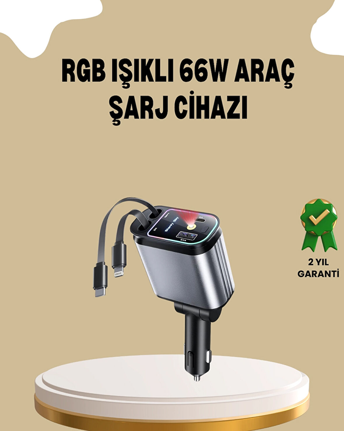 Renault, Peugeot, Citroen, Fiat Araçlar için Hızlı Şarjlı Araç Çakmaklık Adaptörü