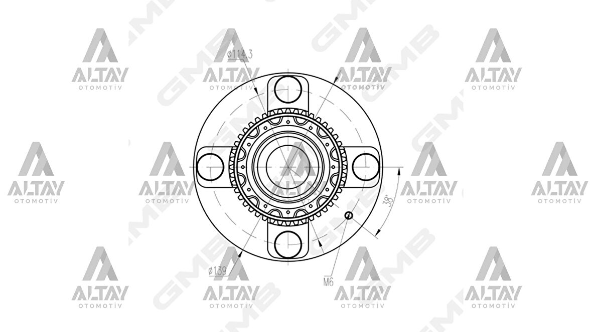 TEKER PORYASI ELANTRA 2001-2007 / CERATO 2003-2010 / MATRIX 2003-2010 / COUPE 2000-2010 ARKA RULMANLI ABSLİ 52710 2D115