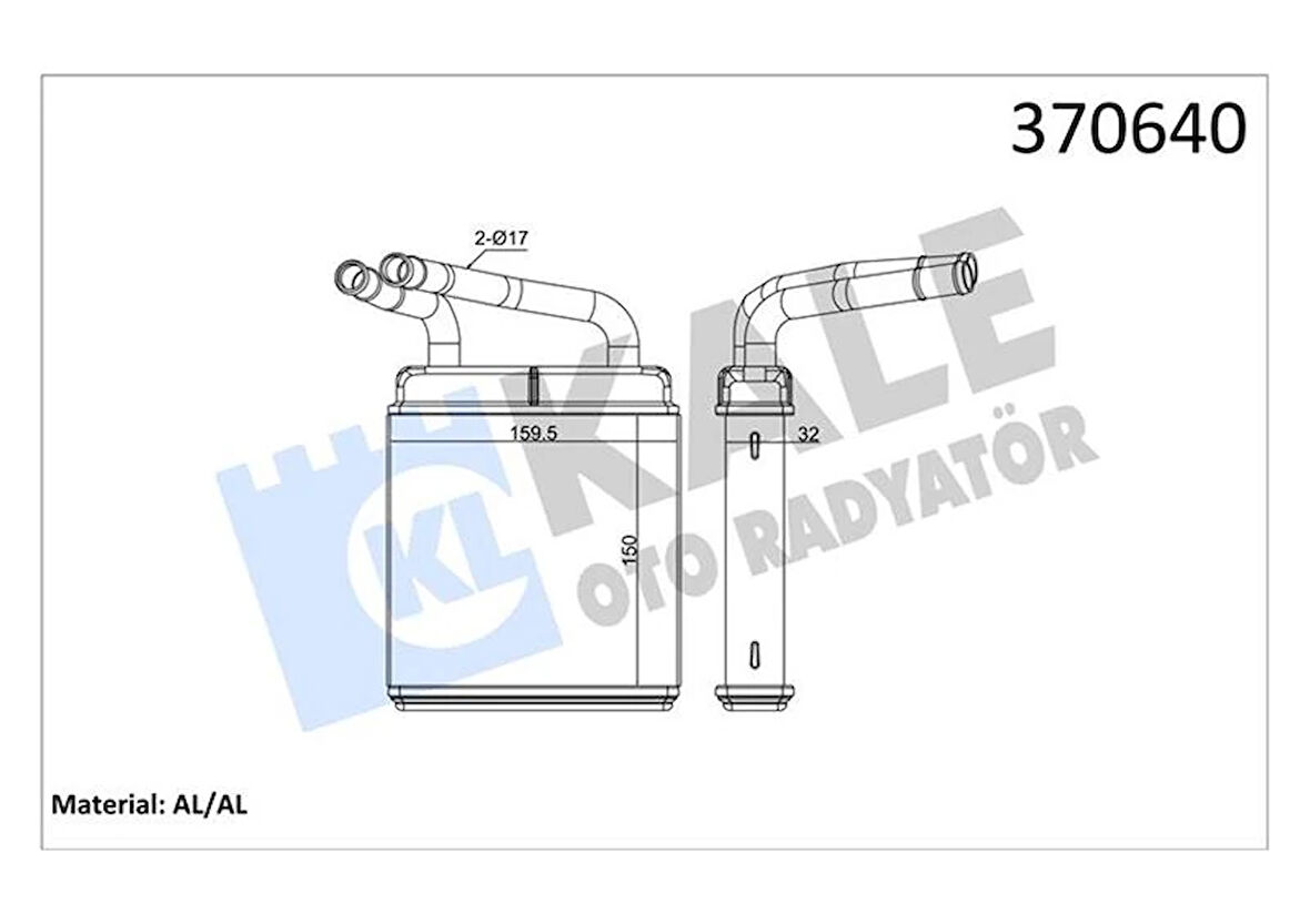 KALORİFER RADYATÖRÜ MITSUBISHI L300 2.5L 4D56 2001-2006 - ALEMİNYUM MB360948