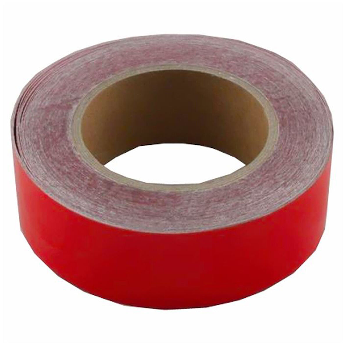 Reflektif Fosfor Şerit Bant Reflektör Kırmızı 4cm x 25 Metre