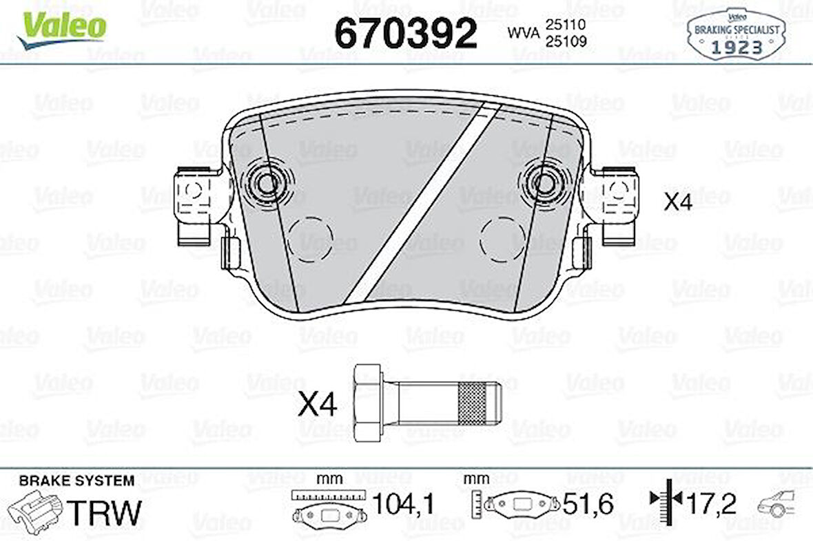ARKA BALATA VW CADDY 4 2.0TDI 2015 CUUF-DFSF 104.1X17.2X51.6 8U0698451F 5Q0698451F 5Q0698451B