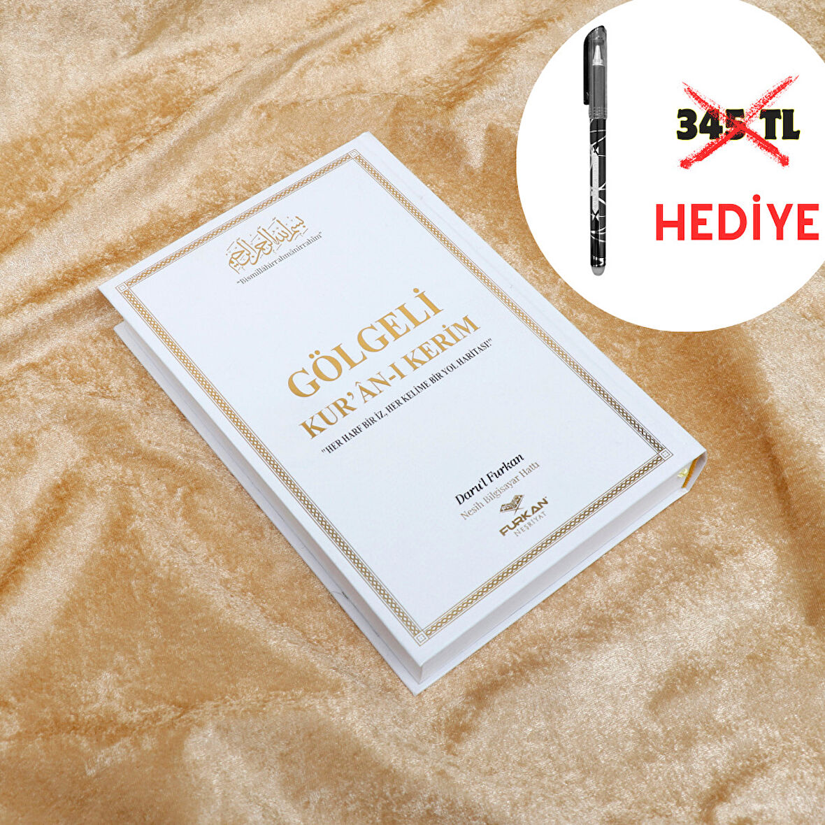 Orta Boy Arapça Sıvama Kapak Gölgeli Kuranı Kerim + Silinebilir Kalem HEDİYELİ