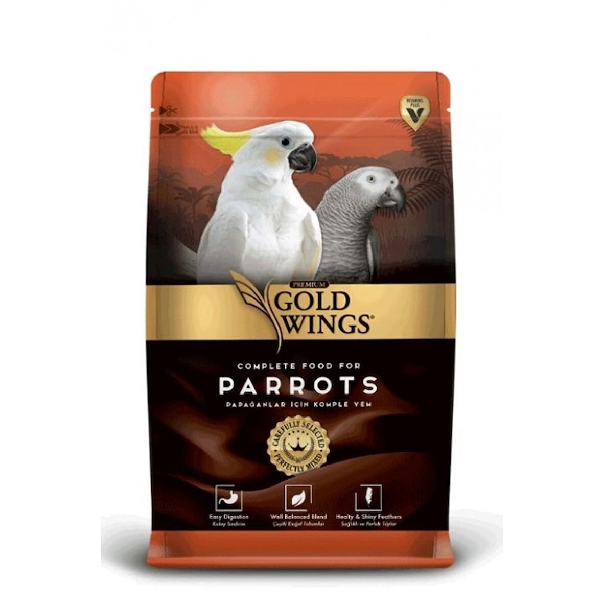 Gold Wings Premium Meyveli 1 Kg Papağan Yemi 