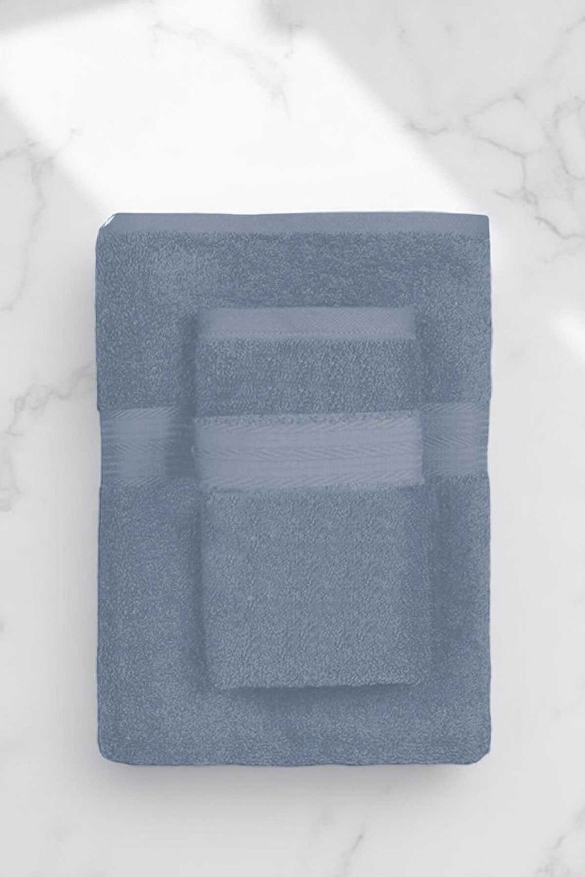 2 Parça Battal Lüks Premium Banyo Spa Havlu Takımı 90x170 Cm İndigo