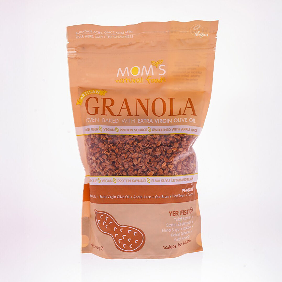 Moms Yer Fıstıklı Granola 360 Gr