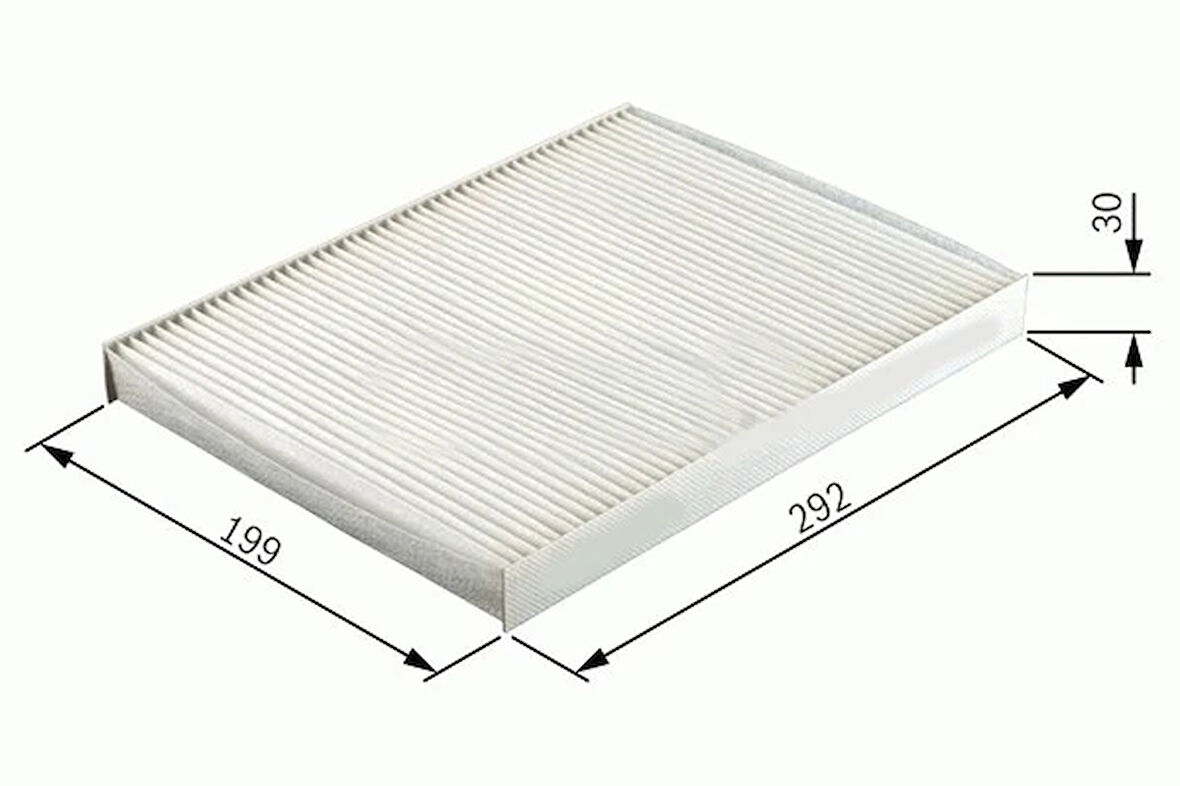 POLEN FİLTRESİ DİKDÖRTGEN ASTRA G 1998-2004 - ASTRA H 2004-2014 -ZAFIRA A 1998-2010 1.4-1.6-1.8-2.0T-165 1808610 6808606 90520689 13175553