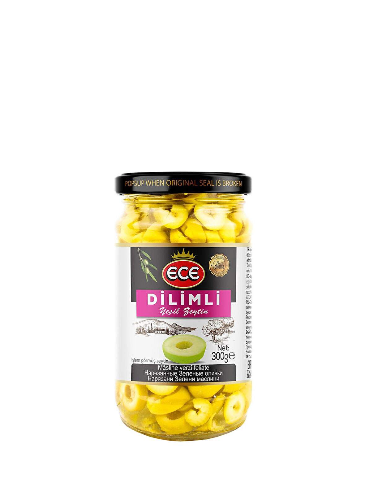 Ece Di̇li̇mlenmi̇ş Yeşi̇l Zeyti̇n 300 Gr