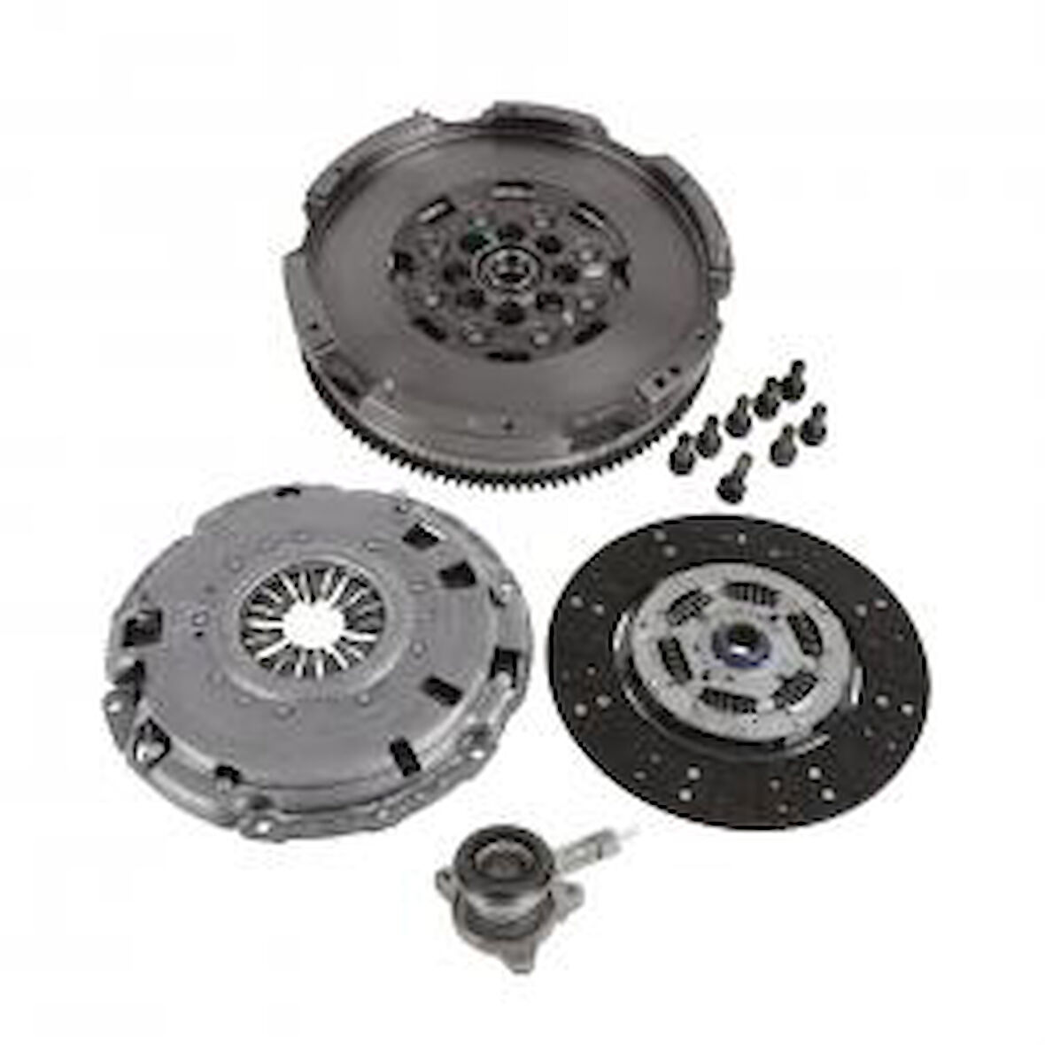 DMF KITI DEBRİYAJ SETİ BASKI BALATA VOLAN RULMAN FTE RULMANLI TRANSIT 5363 2017 2.0 ECOBLUE 4 LU KIT GK31 7C625 AB 2144893 7C625