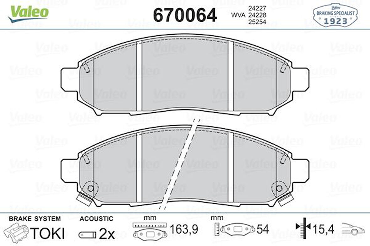 FREN BALATASI ÖN RENAULT KOLEOS 2008 NISSAN NAVARA 2.5L YD25DDTI D40 4X2 4X4 10- / PATHFINDER 2.5L YD25DDTI DCI R51 17MM 410603072R 41060CC090 D1060EJ20A