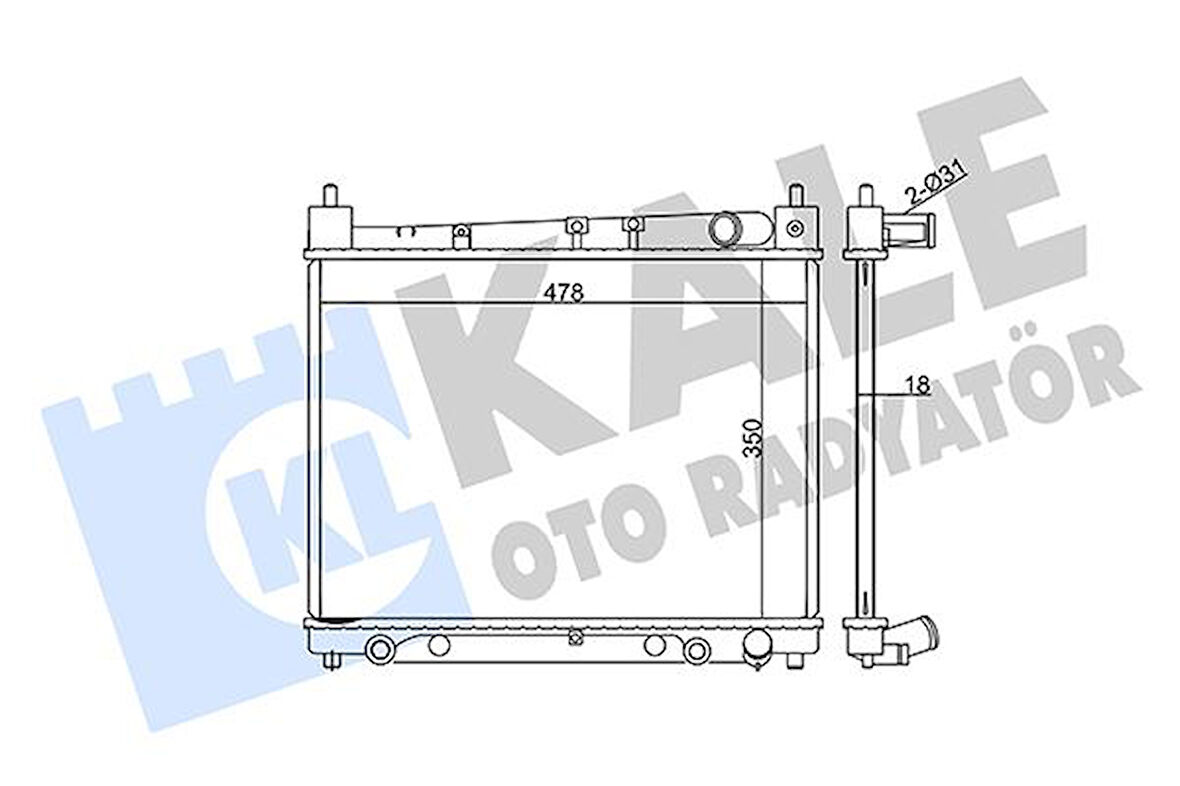 RADYATÖR YARIS-YARIS VERSO AL/PL/BRZ 350X478X16 1640021080 1640021060 1640021120