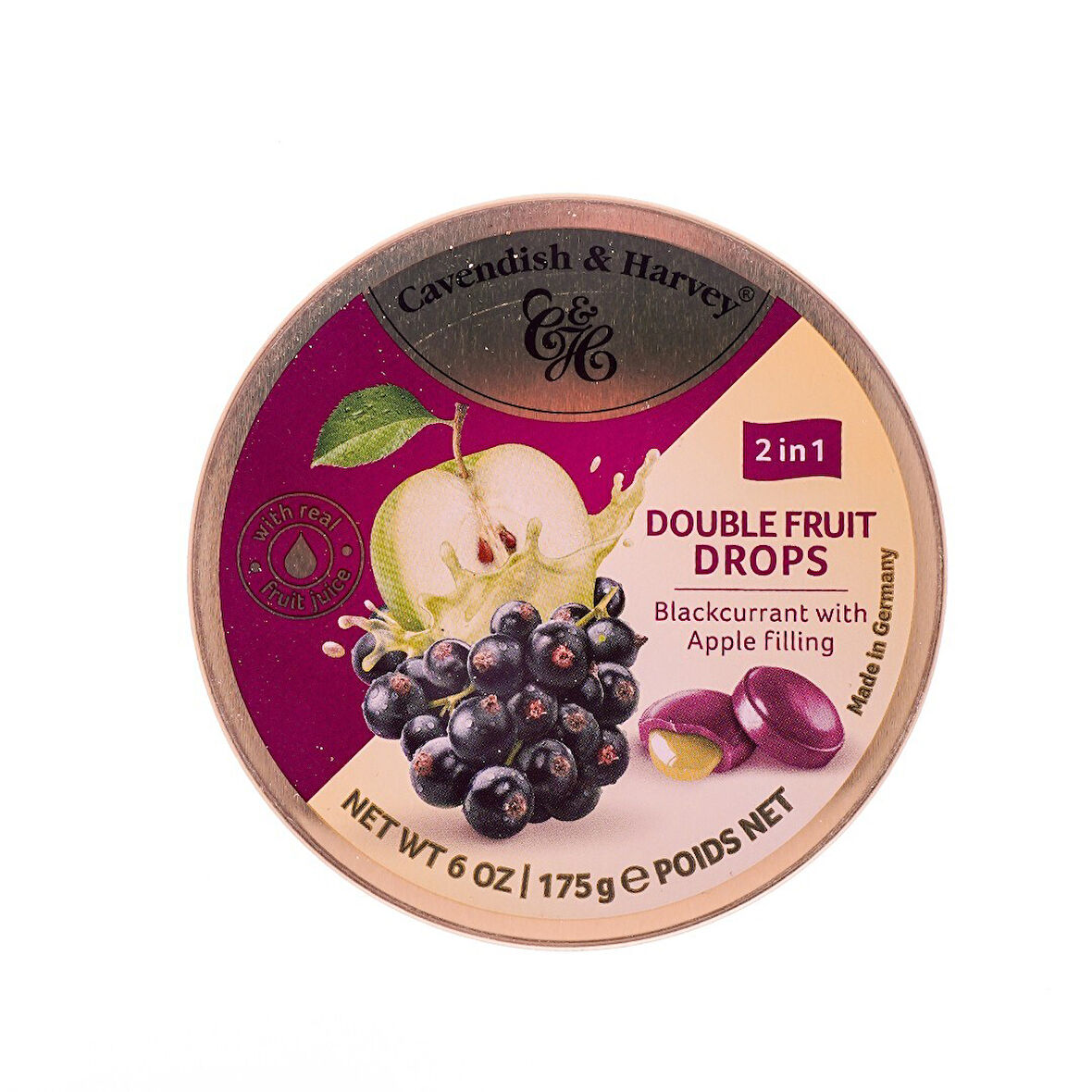 Cavendish & Harvey Elma Dolgulu Ve Frenk Üzümlü Drops Şeker 175 Gr