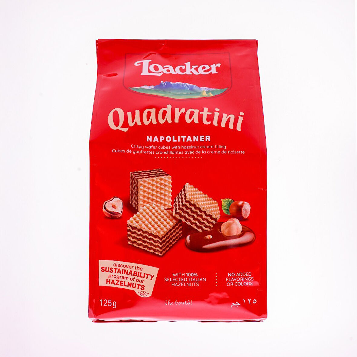 Loacker Quadratini Napolitaner Gofret 125 Gr