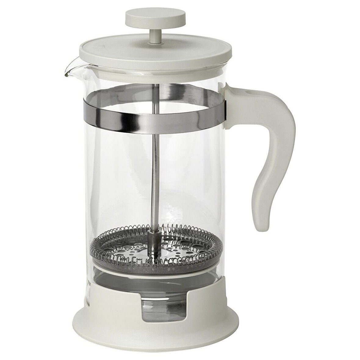 French press, paslanmaz çelik-kırık beyaz, 1 lt