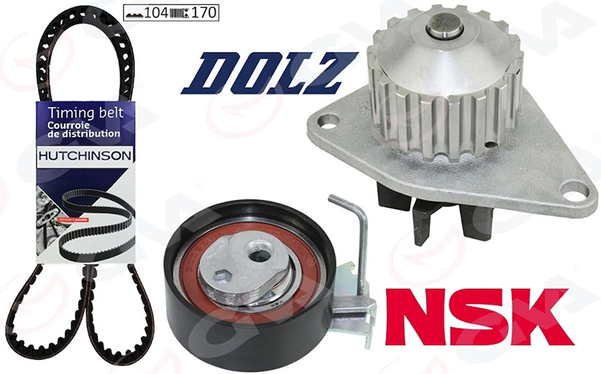 DEVİRDAİMLİ EKSANTRİK GERGİ KİTİ 104X170 206-207-306-307-BIPPER-PARTNER-BERLINGO-C2-NEMO-FIORINO