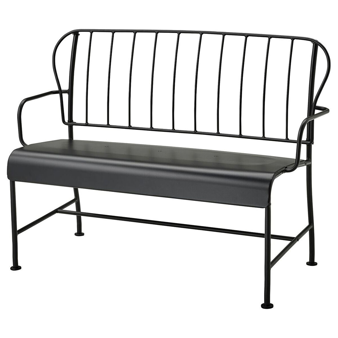 Bahçe bankı, gri, 115x56x87 cm, mindersiz