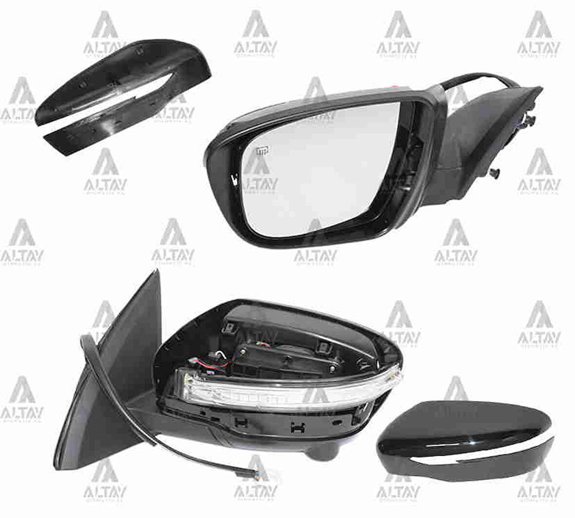 AYNA DIŞ DİKİZ QASHQAI 2014 ELEKTRİKLİ SİNYALLİ ISITMALI OTOMATİK KATLANIR (KAMERALI) 13 PIN SOL 96302 4EH8E