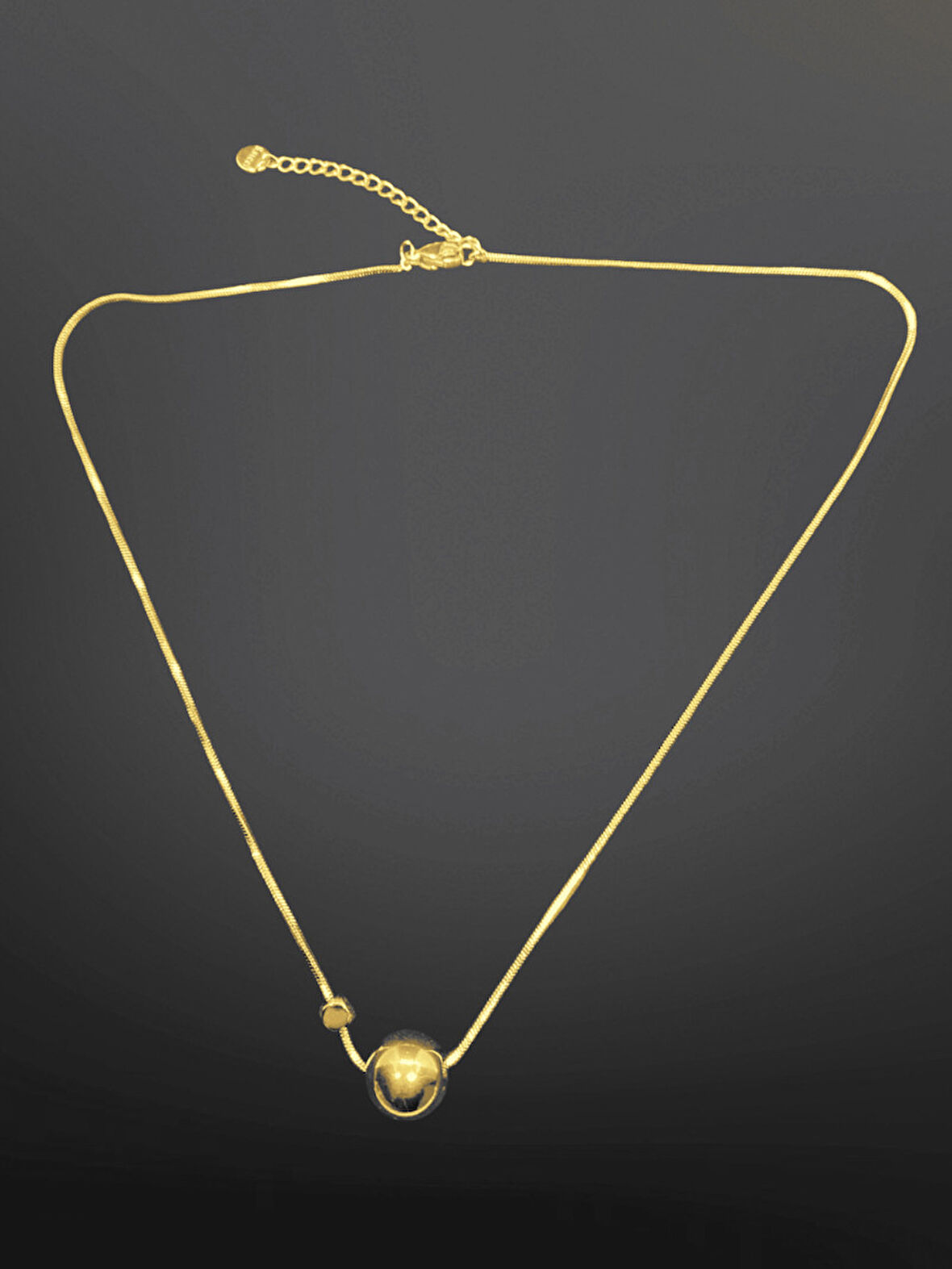 Gold Renk Toplu Model 316L Şık Trend Çelik Kolye | Minimalist ve Parlak Tasarım